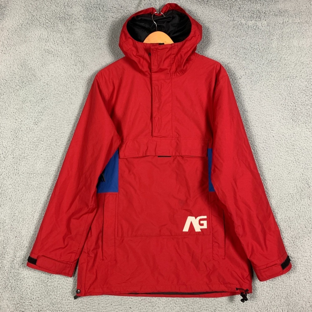 Analog Havoc Snowboard Jacket Men's Large L Red Rock Pullover Hooded Waterproof